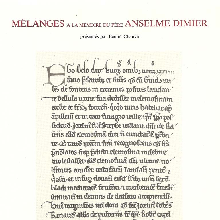 Mélanges Anselme Dimier, tome II